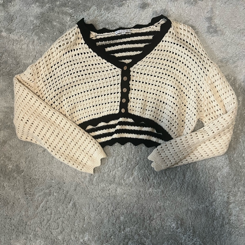Black and Cream Sweater